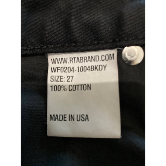 RTA Distressed Bootcut Jeans Black Wash Womens Size 27 - Picture 9 of 9